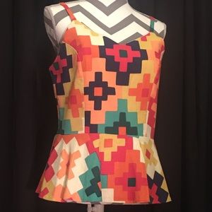 Judith March peplum top with thin straps